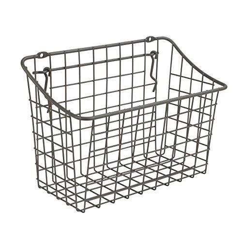 10" x 5" x 7" Pegboard & Wall Mount Large Wire Basket for Slatwall Basket 10"