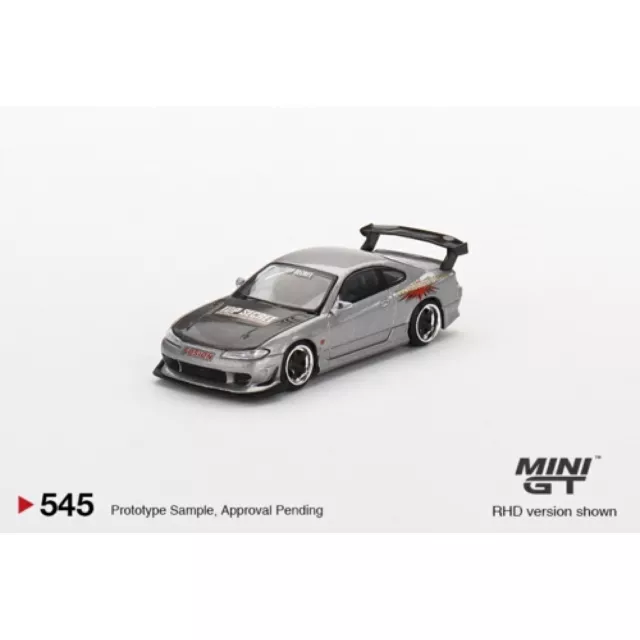 Nissan Silvia Top Secret Silver RHD 1:64 Scale Mini GT MGT00545R