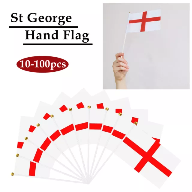 England St.George Tag Hand Wehende Flagge SPORTS Strasse Partei Spiele Fans