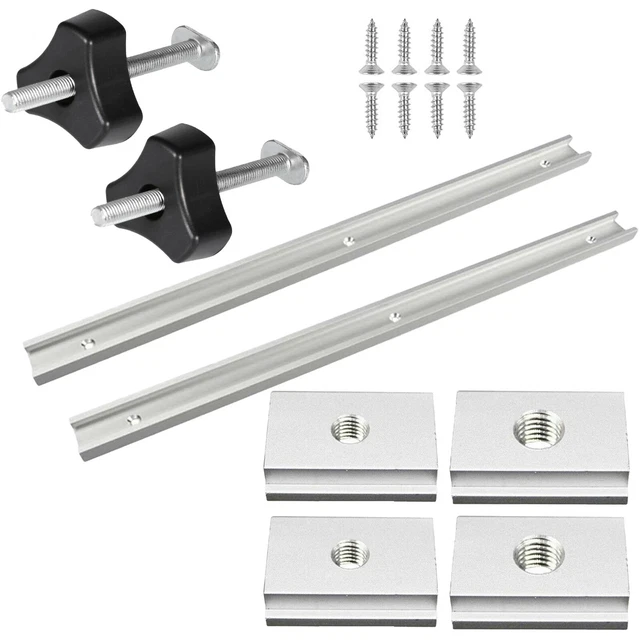 Easy to Install T Track Rails Set for Woodworking DIY Durable and Long Lasting!