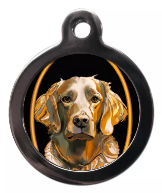 Golden Retriever Dog Tags for Dogs Personalised Name Pet ID Tag Disc for Collar