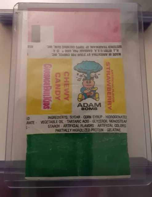 Garbage Pail Kids Argentina Candy Wrapper ADAM BOMB. Very rare