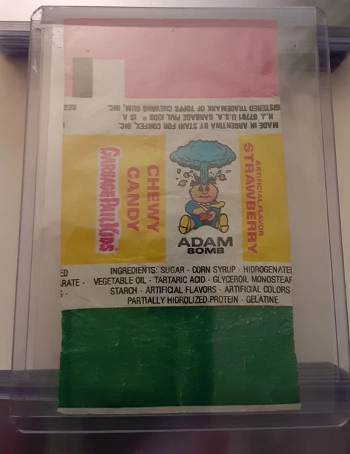Garbage Pail Kids Argentina Candy Wrapper ADAM BOMB. Very rare Garbage Pail Kids Argentina Candy Wrapper ADAM BOMB. Very rare