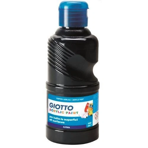Flacone 250 ml Colore a Tempera Acrylic Paint Giotto Fila colore Nero
