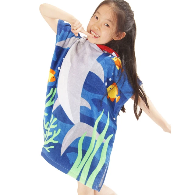 Kids Hooded Beach Towel Girls Boys Cute Cartoon Animal Full Vitality Bath Cloak