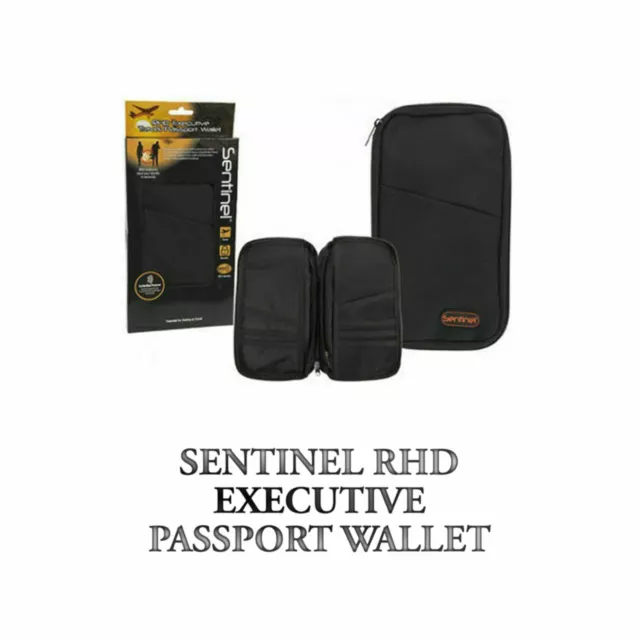 Sentinel RFID Blocking Executive Travel Passport Organiser Wallet Document Hold