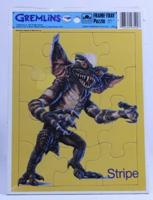 1984 Vintage Gremlins Movie Puzzle Stripe Sealed MIB MOC Golden 4601B FREESHIP