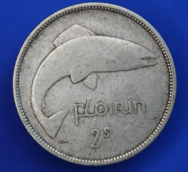 1940 Ireland Eire Irish Florin /Two Shillings coin, 75% silver  [29429]