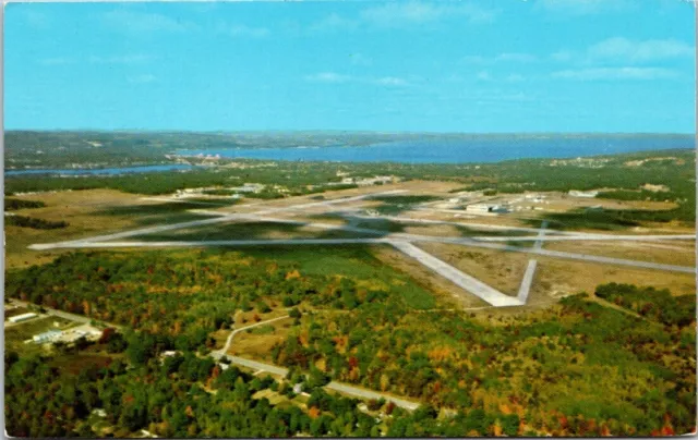 Traverse City MI Cherry Capitol Airport Aerial View Michigan postcard EP4
