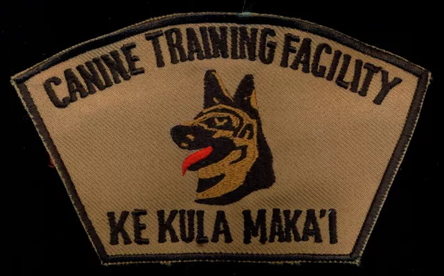 Hawaii Honolulu Police K-9 Training Facility Patch S-10