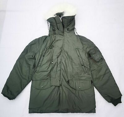 US ARMY N-3B EXTREME COLD WEATHER Parka Jacket Olive Fur Hood Winter ...