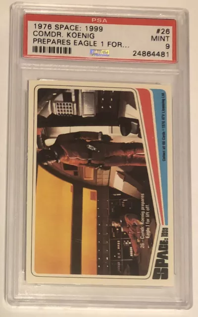 1976 Donruss Space: 1999 PSA 9 Koenig Prepares Eagle One #26 Free Shipping