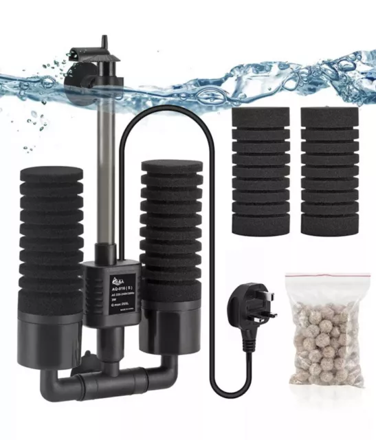 AQQA Aquarium Double Sponge Filter 3W **out Of Stock**