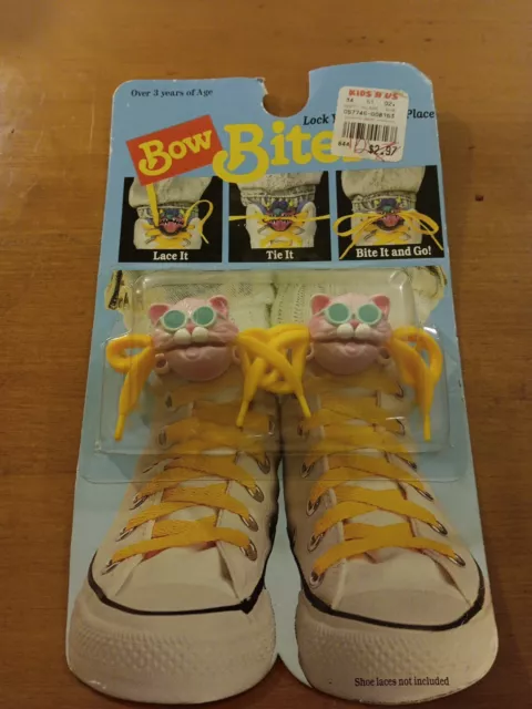 RARE 1987 Vintage Bow Biters My Pet Monster “Shades” Shoe Lace Holders
