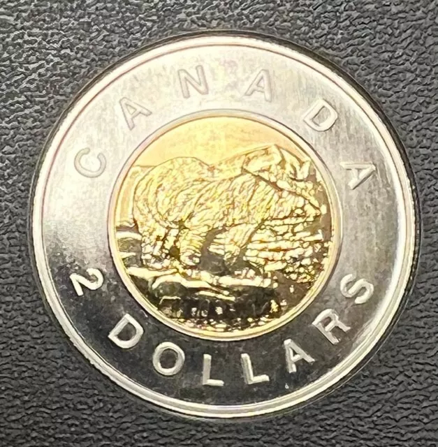 1999 Canada Specimen Toonie, Mint Uncirculated $2 Coin Polar Bear Uncirculated