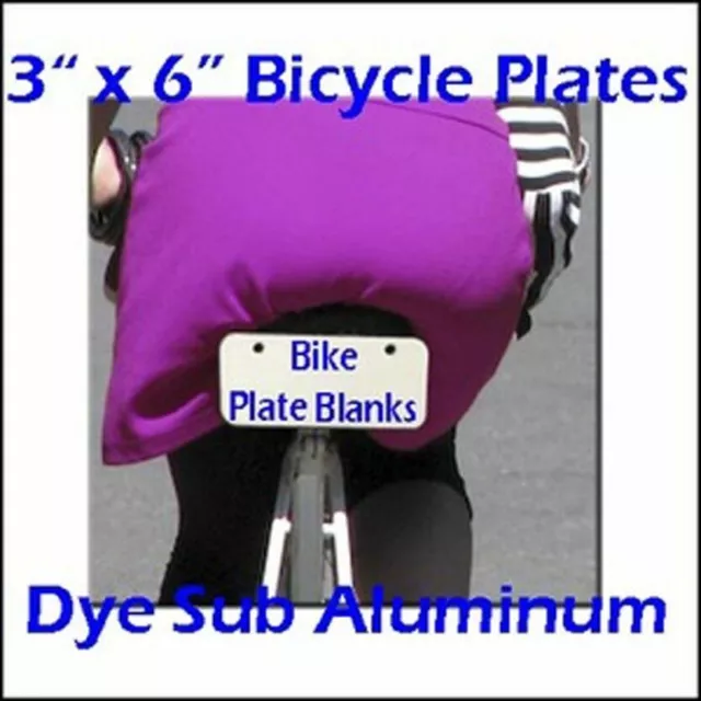 3 x 6 Bicycle License Plate Blanks Dye Sublimation, Blanks 10 pieces