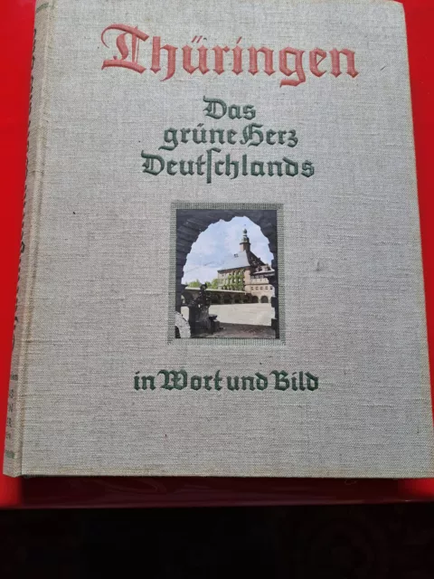 Thüringen in Wort und Bild/ Große alte Bildermappe mit 55 Tafeln