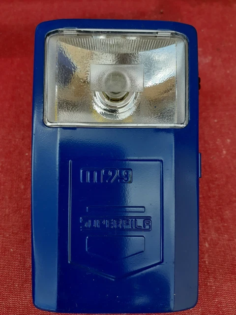 Made In ITALY  Superpila M79  TORCIA VINTAGE BLEU FUNZIONANTE