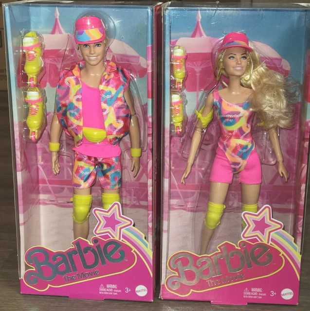 BARBIE THE MOVIE Neon Inline Roller Skating Outfit Doll Set Barbie