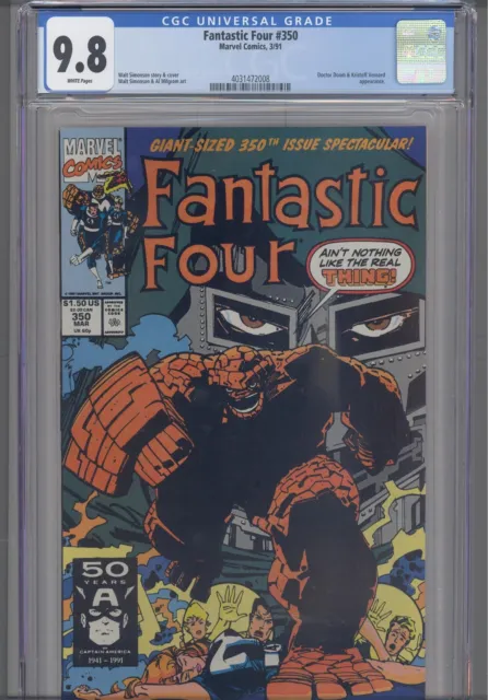 Fantastic Four #350 CGC 9.8 1991 Marvel Comics Doctor Doom App