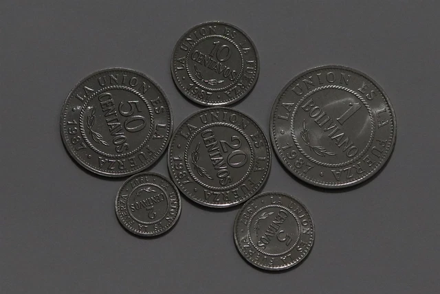 🧭 🇧🇴 Bolivia 1987 Mint Set High Grade B58 #5 Ss6
