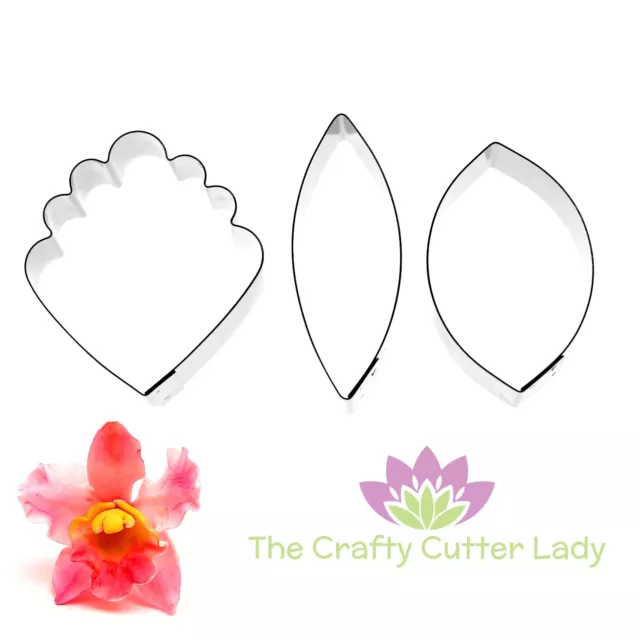 Orchid Cattleya Cutter Set Stainless Steel for Sugarcraft and Cake Decorating