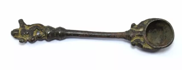 Unique Antique Old Indian Hindu Pooja Holy Water Spoon Nice Collectible.G26-6