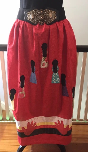 Beautiful NativeAmerican MMIW RIBBON SKIRT With Pockets, Size. M/L , Size XL