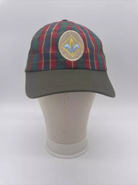 Cub Scout Boy Webelos Green/Red Plaid Baseball Cap Adjustable M/L