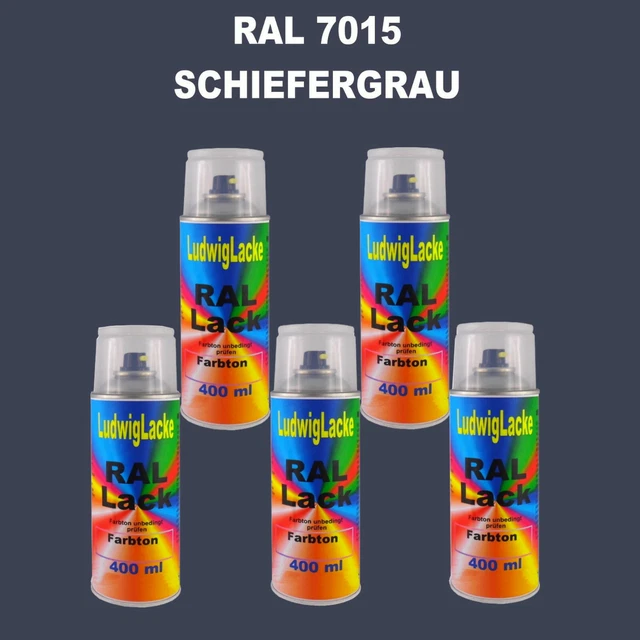 RAL 7015 GRIS Ardoise Brillant Spray 5 X 400ml Aérosol Spray Peinture