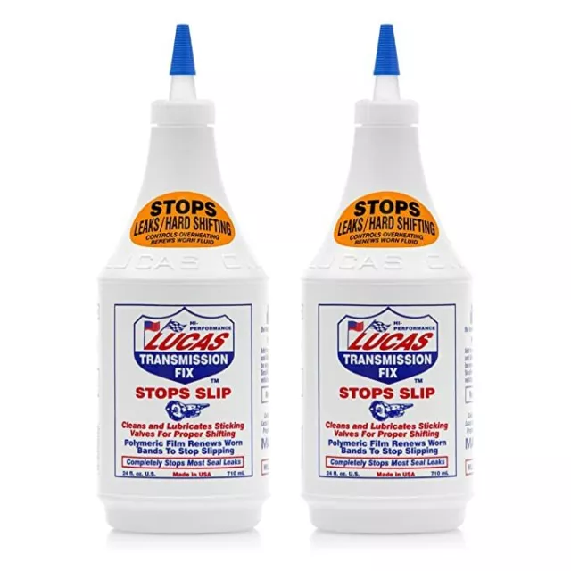 2 x LUCAS TRANSMISSION GEARBOX FIX CLEANS LUBRICATES STOPS LEAKS & SLIP 710ml