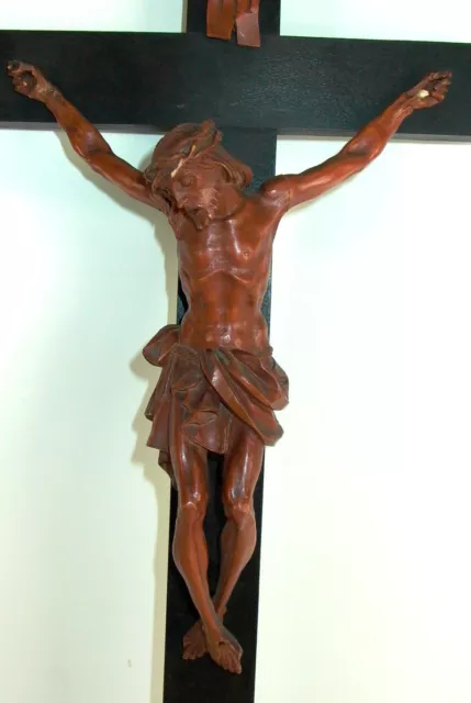 - antiker   CHRISTUS am Kreuz, Holz geschnitzt - Joh  Breitegger Lienz