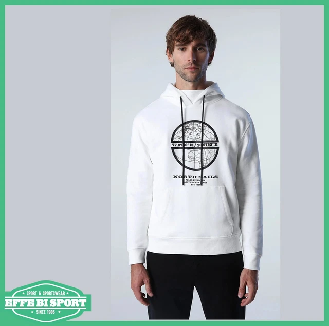 Felpa North Sails uomo maglia ragazzo hoodie con cappuccio tempo libero casual