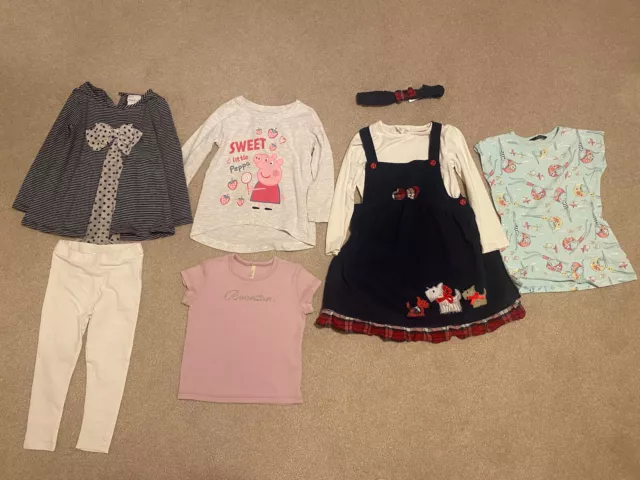 Girls Bundle Peppa Pig Top, Outfit Top & Trousers Girl Dresses Size 2 Years 24 M