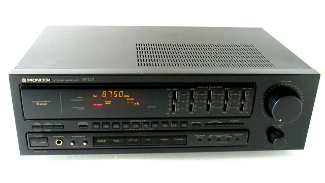 PIONEER SX-201 STEREO Graphic Equalizer Receiver Analog Phono In ...