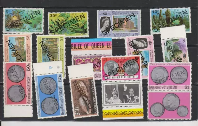 St Vincent Specimen  Stamp Lot   Mint