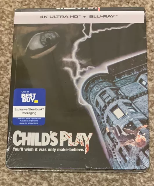 Childs Play-Best Buy Exclusive 4K Uhd Bluray Steelbook *New&Sealed* Please Read!