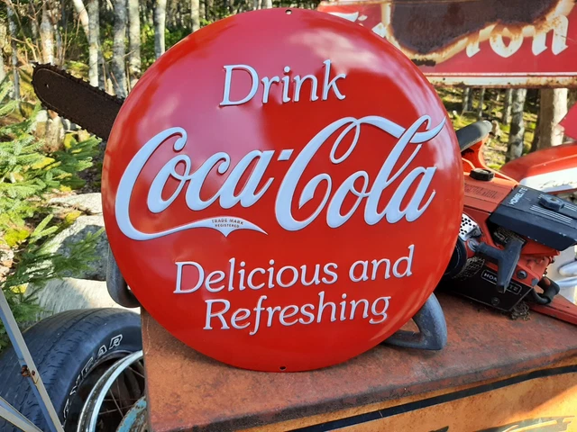 Coca-Cola ボタンサイン　ホーロー看板 COCA COLA BUTTON Sign $69.00 - PicClick CA
