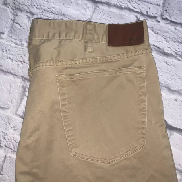 POLO RALPH LAUREN 38x28 (Tag 38x30) Pants Prospect Khaki Flat Front $16 ...