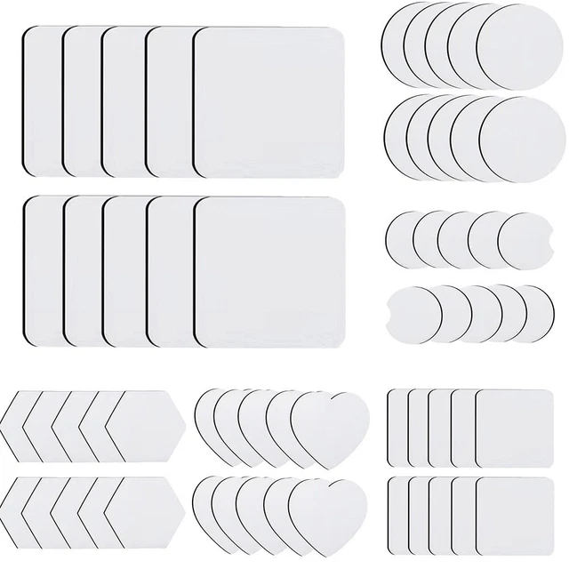 KAIHENG 20mm Dés Acrylique avec Surface Lissée Dés à Six Faces avec Coins Arrondis Cubes de Dés Blancs Blancs pour Jeux de Société, Autocollant DIY, Party Fun 20PCS Blanc