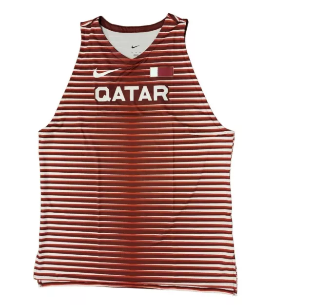 Nike Pro Elite Qatar Track & Field Running Singlet CI8814-611 Men's Size 2XL