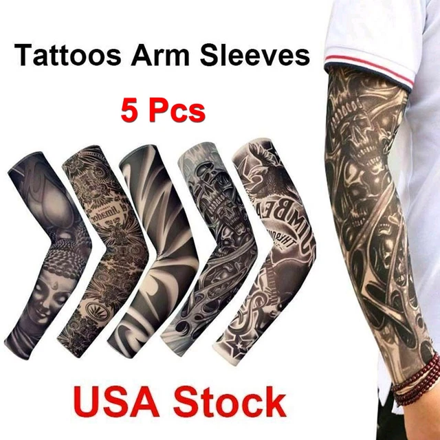 FAKE TEMPORARY TATTOO Sleeves Arm Stockings Tatoo Cool Women Men Unisex