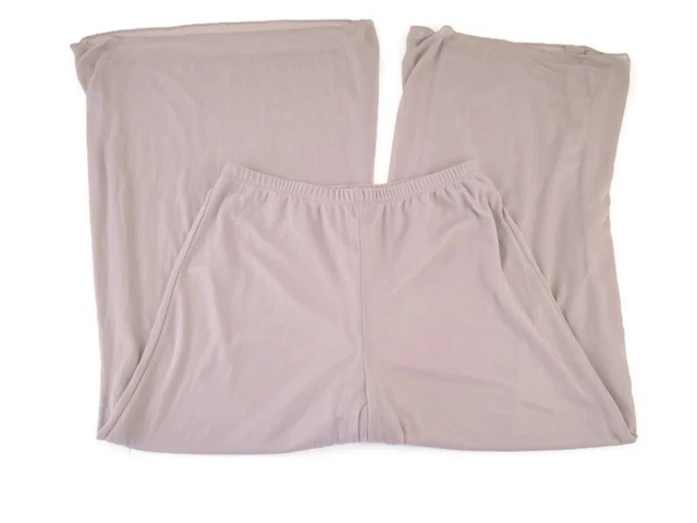 Dress Barn Collection Womens Pants Extra Large Beige Wide Leg Career Party Lined