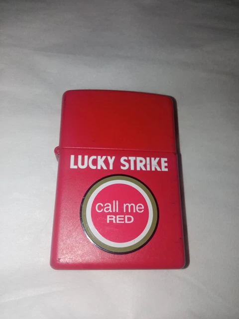 vintage very rare zippo lighter lucky strike call me red date C 03