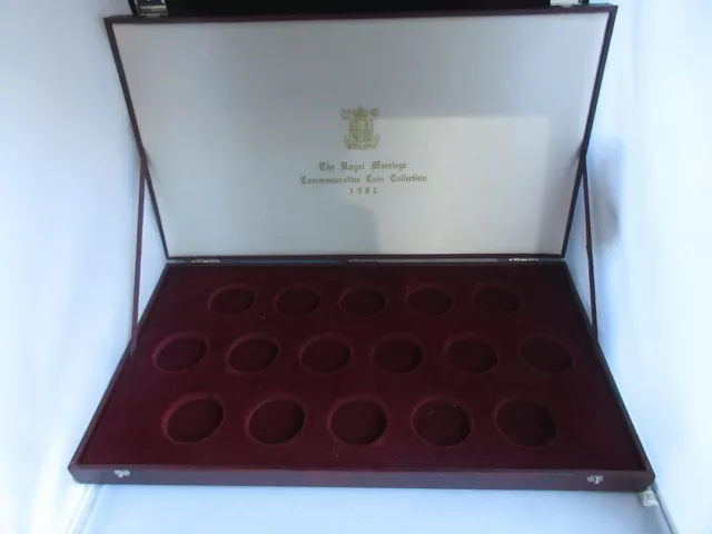 1981 Royal Marriage Commemorative Coin Collection Box to Hold 16 £5 Sized Coins