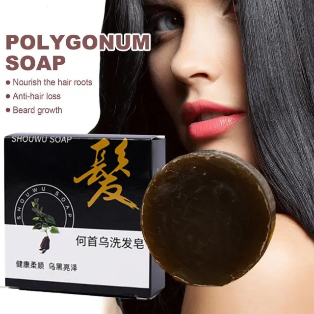 Man Gray Reverse Bar, Natural Hair Darkening Bar Polygonum UK Shampoo New S5T8