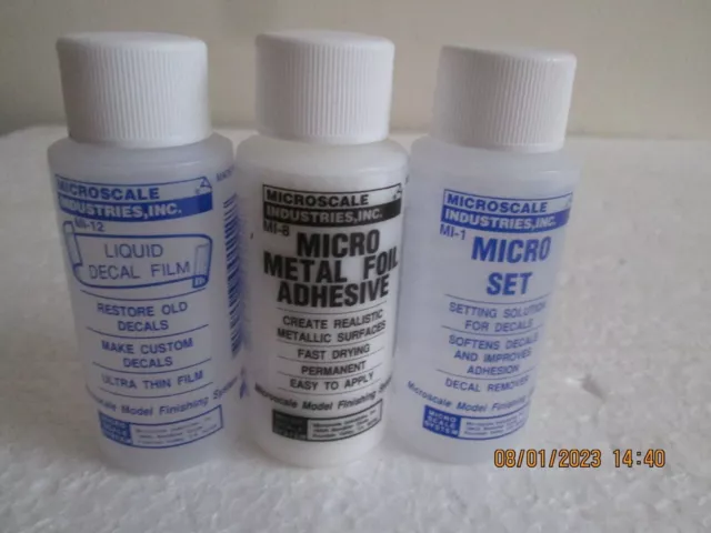 MICROSCALE MICRO SET + Micro Sol + Liquid Decal Film for transfers £18.25 -  PicClick UK