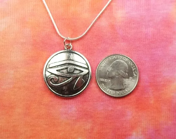 Eye of Ra Necklace, Egypt Egyptian Wadjet Udjat Hathor Horus Charm Pendant nb 2