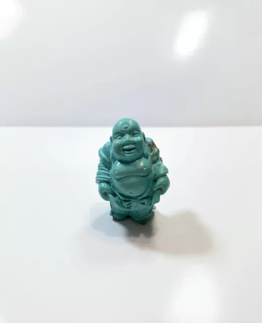Chinese Vintage Hand Carved Turquoise Buddha Figure