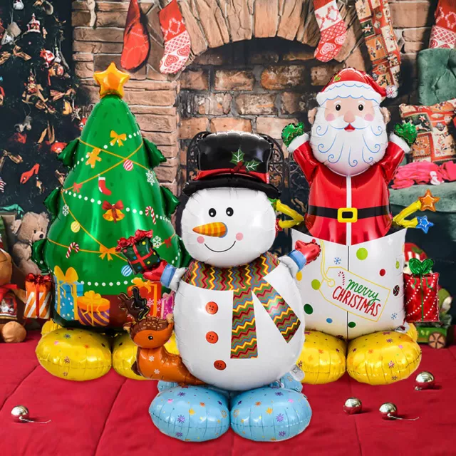 Globos De Navidad Christmas Giant Xmas Santa Claus Snowman Balloon Aluminum Foil